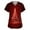 Vermilion _EA02, variant on Dwellite Christmas Scrub Tops Women Xmas Tree Print V Neck Short Sleeve Plus Size Scrubs Medical Uniform Shirts with Pockets Wine M