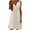 Beige, variant on Summer Dress for Women Fashion Women Summer Casual Solid-Neck Sleeveless Mini Dress Features: 1.Features: Casual Dress,Sleeveless,Pullover ,Slim,Wear,Stylish And Fashion,Summer Casual Dress