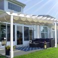thumbnail image 4 of TANG Sunshades Depot Waterproof Pergola Shade Cover Retractable Replacement Awning Canopy Wave Shade Beige 3'x13', 4 of 5