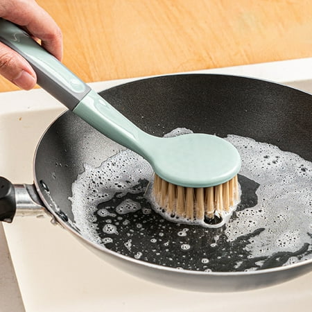 

Hadanceo Cleaning Brush Long Handle Multifunctional Sink Dish Bowl Pan Scrub Cleaning Brush Stain Removal Professional for Bathroom