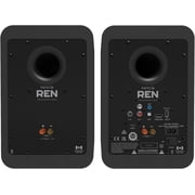 Kanto REN MB Bluetooth Powered Bookshelf Speakers - Matte Black Pair with 6 Year Amber Protection Plan (2024)