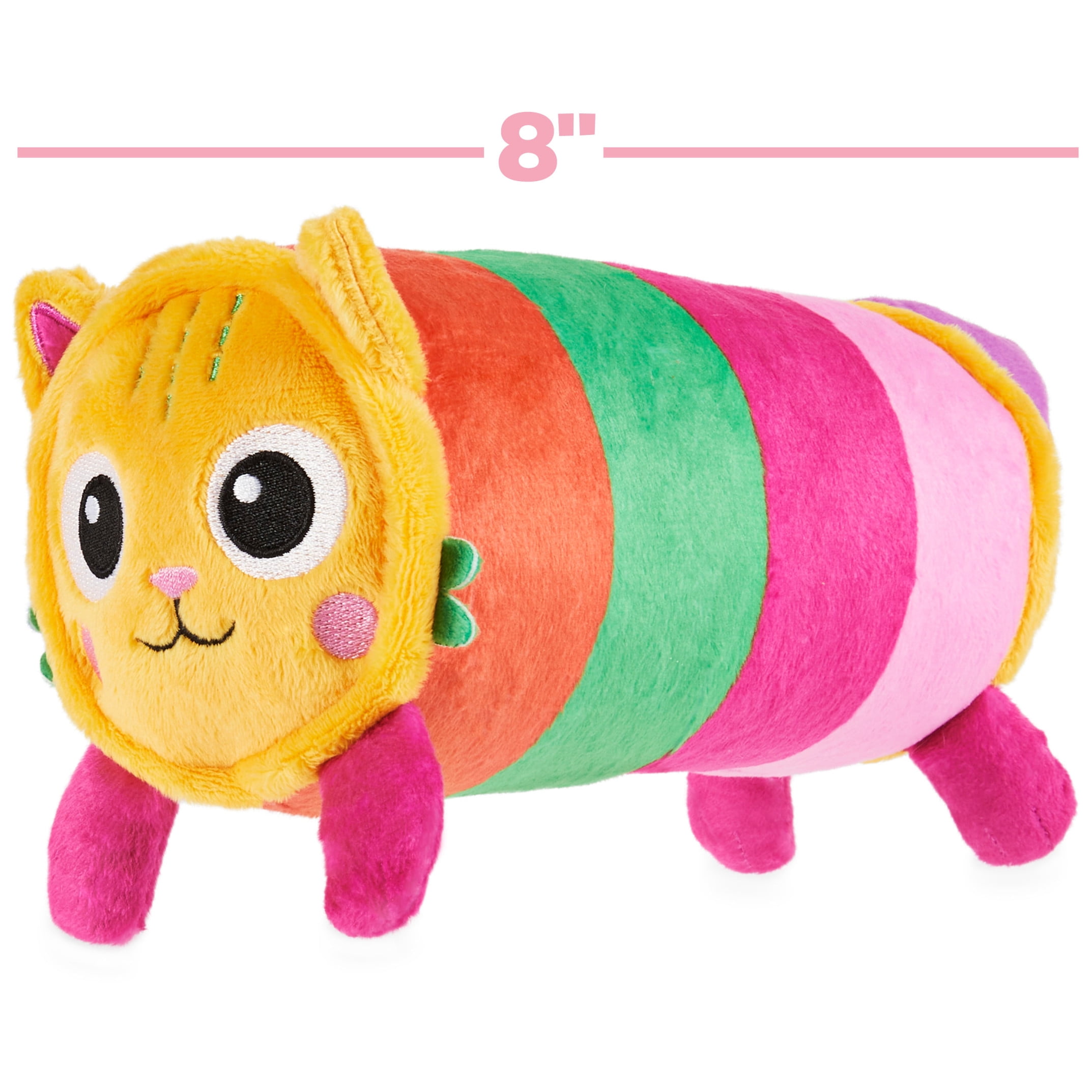 Gabby’s Dollhouse, 8-inch Pillow Cat Purr-ific Plush Toy