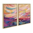 thumbnail image 2 of Sylvie Brush Strokes 90 18 in x 24 in Framed Painting Canvas Art Prints, by Kate and Laurel Set of 2, 2 of 6