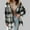 Gray, variant on LSLJS Fleece Jacket for Women Winter Warm Long Sleeve Hoodies Loose Plaid Printed Button Down Jackets Coat