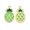 LightGreen, variant on 10pcs Alloy Epoxy Resin Pineapple Pendants Mini Cute Fruit Charms 27.5x16.5mm-Golden