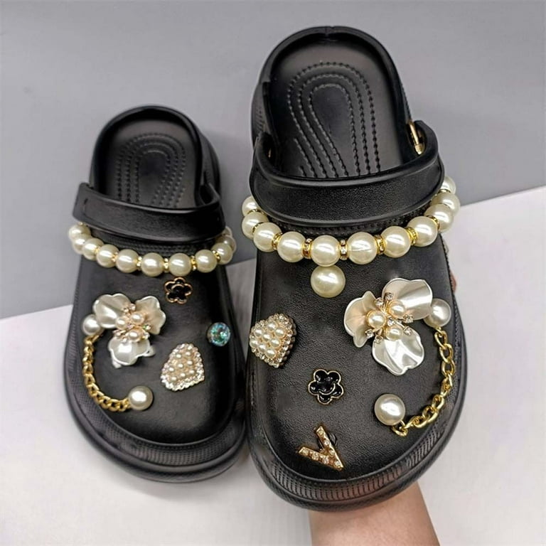 Rhinestones Pearl Decorations for Sandals Slippers Shoe Care