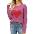 thumbnail image 1 of Fankiway Plus Size Pulls Dégagement Femmes Mode Casual Couleur Rétro Tricot à Manches Longues Col Rond Pulls Femmes Pulls et Cardigans, 1 of 8