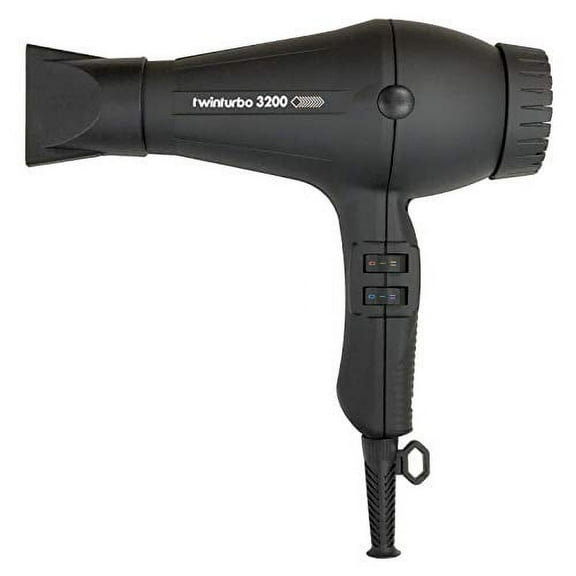 Turbo Power Twin Turbo 3200   Plus Matte Black 324, Black, Professional Hair Dryer
