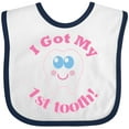 thumbnail image 3 of Inktastic I Got My 1st Tooth Girls Baby Bib, 3 of 4