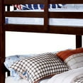 thumbnail image 3 of Slatted Full Over Full Bunk Bed with Attached Ladder, Walnut Brown, 3 of 5