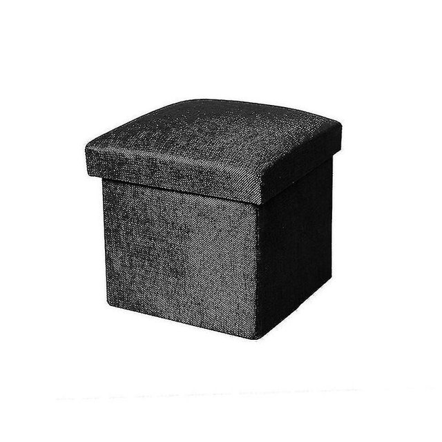 Storage Box Strong Load Bearing Capacity Foldable Fabric Versatile Storage Ottomans Cube Seat For Home Qinhai