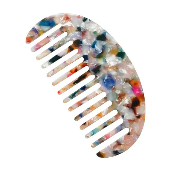 Tao Tao Detangling Comb for Women, Wide Teeth Pocket Comb for Wet Hair Portable Travel Comb Cellulose Acetate Small Comb French Hair Comb Pocket Comb for Wet and Saw-Cut Hand Polished()