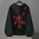 thumbnail image 4 of Sudadera con capucha para hombre, color negro, punk, bordada, blanca, color pastel, sencilla, otoño, algodón, invierno, ropa divertida para hombre, 4 of 5
