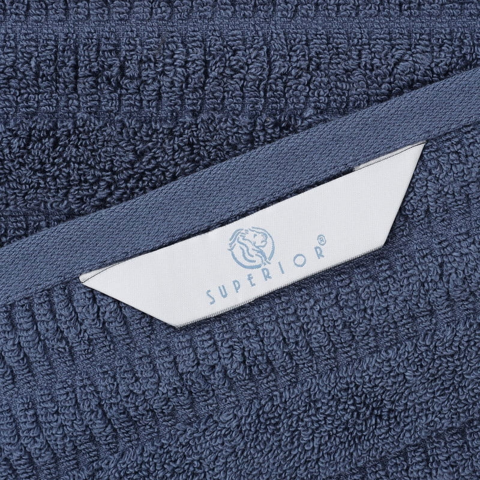 Superior Mika Smart Twist Cotton Medium Weight Bath Sheets, Set of 2, Quick Dry Towels, Navy Blue
