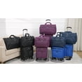 thumbnail image 3 of TIAWOLT Foldable Carry-On Luggage Bag Large Lightweight Weekender for Women Men, with Wet Pocket, Ideal for Overnight/Weekend/Yoga/Gym/Business/Sport/Hospital,Purple, 3 of 10