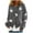Grey, variant on Women's Floral Knit Sweaters Fall Winter Button Down Open Front Casual Y2K Heart Cardigan Embroidered Cropped Sweaters