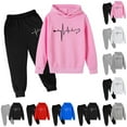 thumbnail image 6 of Kids Kids Sweatsuit Set for Girls,2 Piece Long Sleeve White Hoodie Leggings Pants Warm Fall Winter Clothes Girls Sets 6-7 Years Cute&nbsp;Boys Girls&nbsp;Clothing, 6 of 6