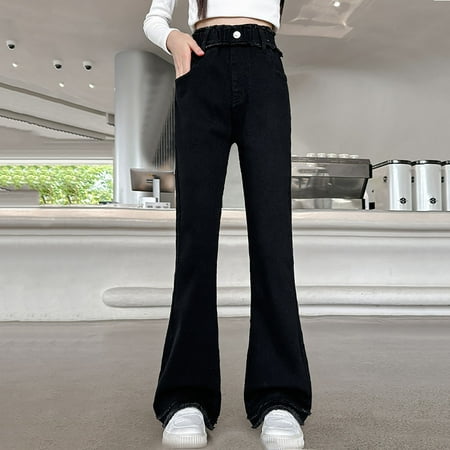 Boys Personality Fashion Pants Fashion Casual Long Pants Wide Leg Pants Trousers Loose Denim Pants for kids Girls Cargo Pants 4T