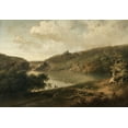 thumbnail image 2 of Doughty, Thomas 14x11 Gold Ornate Wood Framed with Double Matting Museum Art Print Titled - View of a Lake, 2 of 4