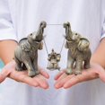 thumbnail image 3 of Estatua de elefante TOHLUCS para decoración del hogar, resina, 10 x 2,5 x 5 cm, hecha a mano, 3 of 6