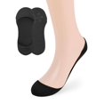 thumbnail image 2 of Gustave Womens No Show Socks 6 Pairs Ultra Low Cut Liner Socks Non Slip Hidden Invisible Socks Thin Cotton Footies for Flats Boat Loafer "Black", 2 of 10