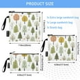 thumbnail image 3 of Haosy 3 Pack Reusable Ziploc Bags BPA Free Healthy Food Storage Bag Leakproof Sandwich Snack Freezer Bags Tree in Forest, 3 of 7