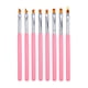 thumbnail image 1 of Brocha para esmalte de uñas TFixol Rosa 8PCS, 1 of 8