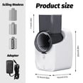 thumbnail image 3 of Electric Cheese Grater Shredder, Automatic Vegetable Slicer with 3 Blades, Handle Potato Shredder, Chopper for Fruit and Vegetable Salads, White, 3 of 12