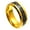 Yellow & Black/Blue, variant on Gold-Tone Plated Tungsten Black Blue Carbon Fiber Eternity Ring Size 15