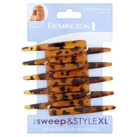 - (2 Pack) Remington The Sweep & Style XL Interlocking Claw Clip, 2 count