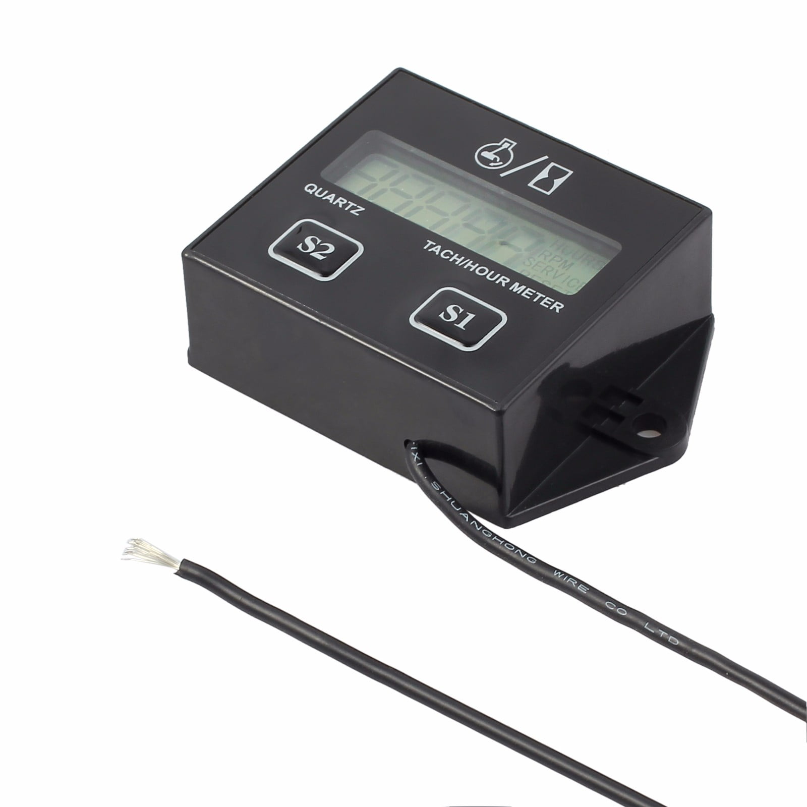 ESYNIC Digital RPM Tach Hour Meter Tachometer Gauge Spark Plug for Motorcycle 2//4 Strok