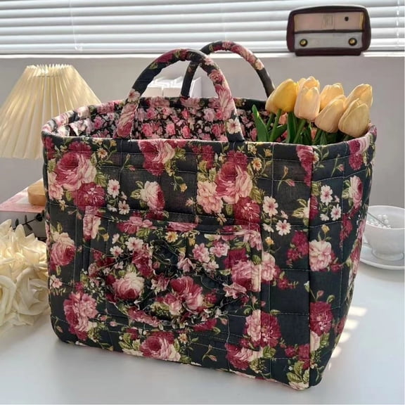 Boho Fabric Storage Basket, Boho Floral Laundry Baskets, Large Capacity Fabric Storage Basket, Decorative Storage Baskets, Portable Folding Storage Bag, for Clothes and Sundries