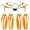 Orange, variant on Master Airscrew Stealth Propellers for DJI Mini 2, Mini 2 SE, Mini SE & Mini 4K - Electric, 4 propellers in Set