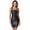 Black, variant on Women Sexy Slip Leather Dress, Soft Matte Leather, Shiny Tank Latex Bag Hip Skirt