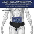 thumbnail image 4 of Cinturón para hernia inguinal para hombres, braguero de soporte para hernia inguinal del lado izquierdo o derecho después de la cirugía, 4 of 5