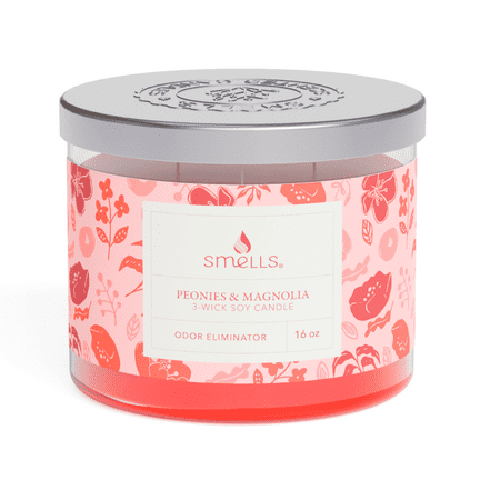 Smells Pink Peonies & Magnolias 3 Wick Scented Candle