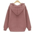 thumbnail image 5 of jjayotai Women's Hoodie Pullover, Side Zipper Hooded Warm Hoodie Casual Fashion Solid Color Drawstring Sweatshirt, 5 of 5
