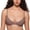 Coffee, variant on Women Wireless Bra Deep V Smooth Cup Fine Strap Invisible Design Zero Pressure Daily Commute Wear Black 34 (M)