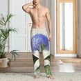 thumbnail image 6 of Lsque Vintage Flower Print Men's Pajama Pants, Lounge Pant - Comfortable Home Wear,Elastic Waistband, Stylish Design-Small, 6 of 9