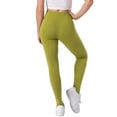 thumbnail image 3 of Inspire Chic Leggings de Algodón para Mujeres con Cintura Elástica, Pantalones de Yoga Suaves para Navidad, Medias con Espolón en Verde Oliva, 3 of 6