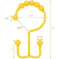 thumbnail image 3 of LZCKDPX Shower Curtain Hooks,304 Stainless Steel Shower Rings for Bathroom,Double Glide Shower Hooks for Bathroom Shower Curtain Rods Curtains,Set of 12 Hooks,Rainbow Color（Style A ）, 3 of 6