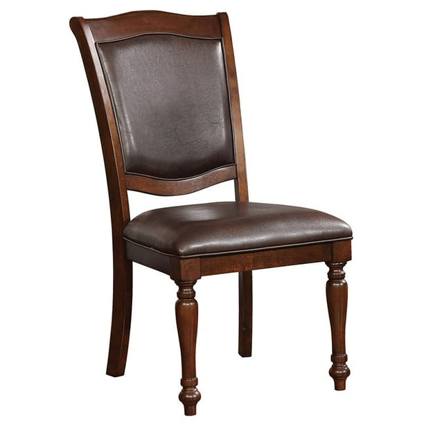 Furniture of America Simmons Wood Dining Side Chair in Brown Cherry