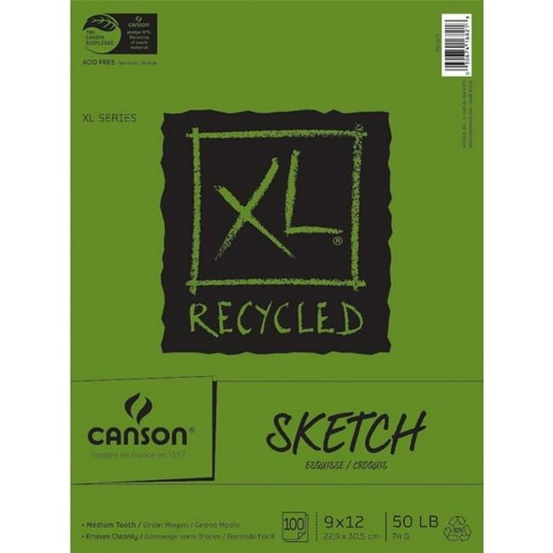 Canson Spiralbound Sketchbook 9 X 12 inches, 100 sheets