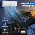thumbnail image 5 of Giantex 12000 BTU Mini Split Air Conditioner & Heater, WiFi Enabled 22 SEER2 115V Ductless Inverter AC Unit w/Complete Installation Kit, Cools Rooms Up to 750 Sq.Ft, Dark Grey, 5 of 10