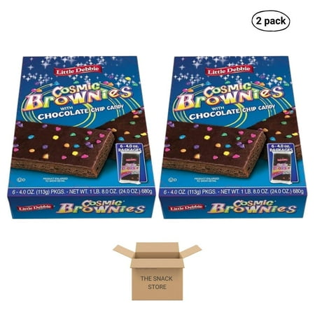 The Snack Store Bundle Cosmic Brownies, 4 oz, 2 Boxes of 6 Count, 12 Total Brownies!