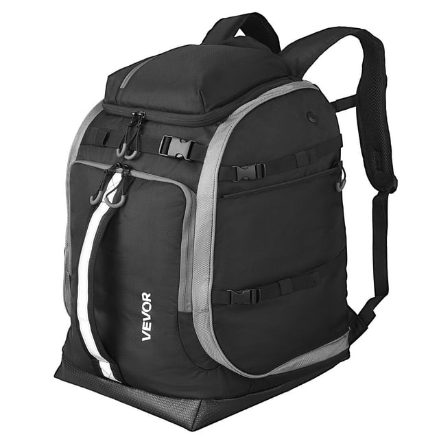VEVOR Ski Boot Bag Snowboard Boots Travel Backpack 55L Waterproof Oxford Black
