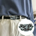 thumbnail image 2 of CSChome Belt Buckle Double Birds Letter Pattern Belt Buckle Zinc Alloy Cowboy Slide Buckle, 2 of 6