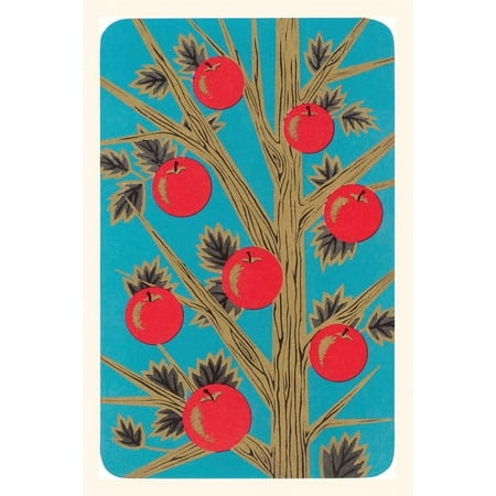 Pocket Sized - Found Image Press Journals: Vintage Journal Stylized Apples on Tree (Paperback)