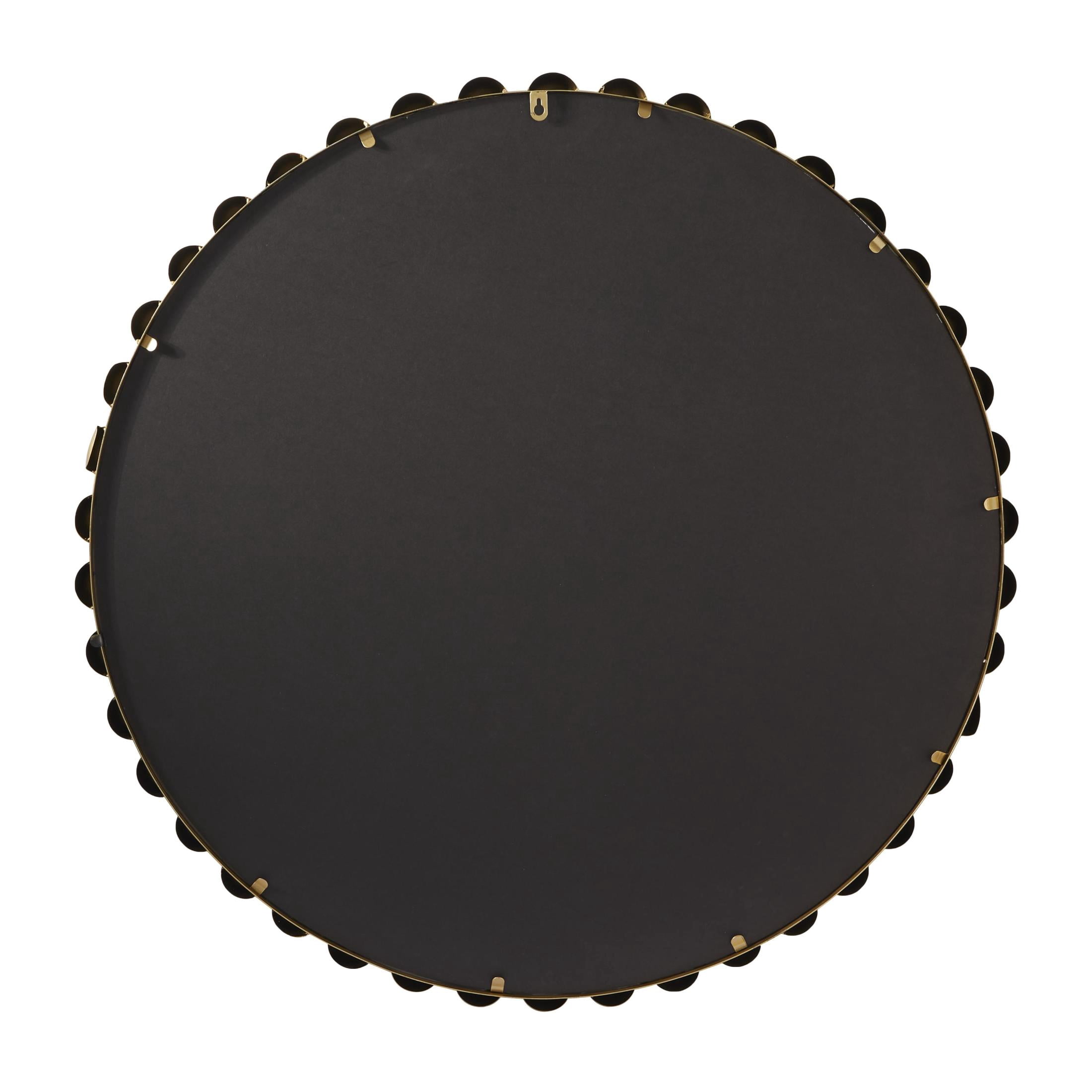 CosmoLiving by Cosmopolitan 36" x 36" Gold Round Beaded Wall Mirror