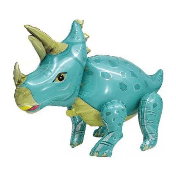 Dinosaur Balloon with Moveable Legs 28”x25” - JUMBO Balloon (Teal)